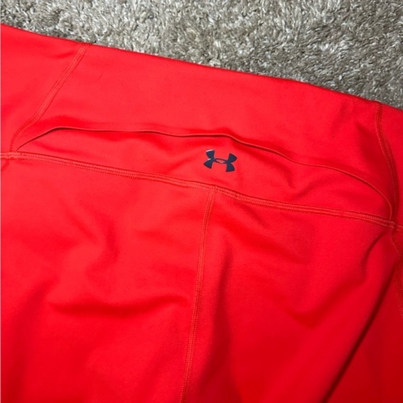 Under Armour HeatGear Hyper Orange Capri Leggings Style 1320551 ww - Picture 5 of 7